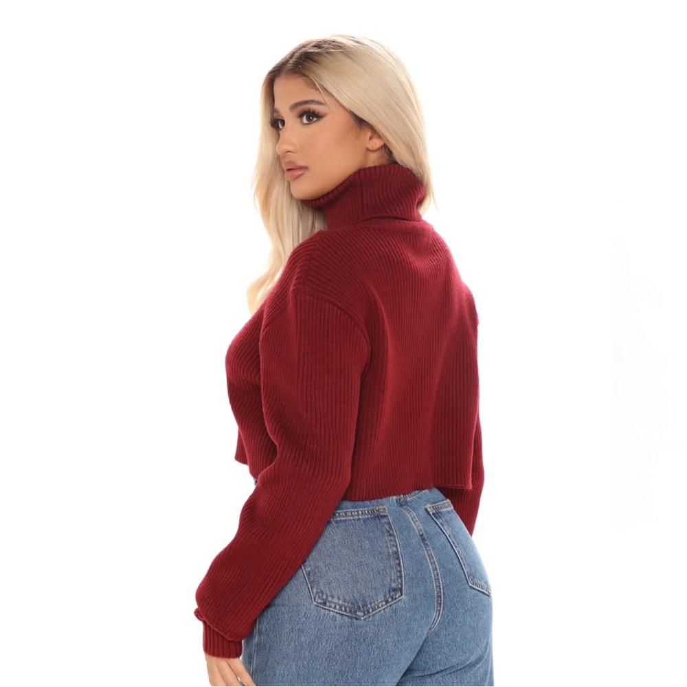 Fashion Nova Riding Solo Turtleneck Sweater size:L